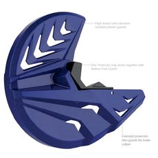 Kryt predného brzdového kotúča so spodným krytom vidlice POLISPORT PERFORMANCE čierno/čierna