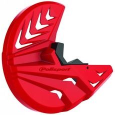 Kryt predného brzdového kotúča so spodným krytom vidlice POLISPORT PERFORMANCE červeno CR04/ čierna