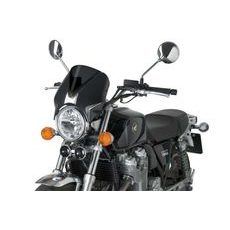 Plexi na motorku PUIG RETROVISION 7593F matná čierna tmavá dymová