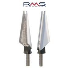 Blinkr RMS 246480390 2 ks, stříbrný vzhled, průhledné sklo Homologace