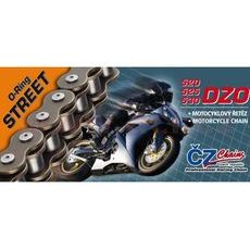 řetěz 525DZO, ČZ - ČR (barva černá, 114 článků vč. nýtovací spojky RIVET)
