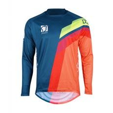 Motokrosový dres YOKO VIILEE modrý / oranžový / žlutý M