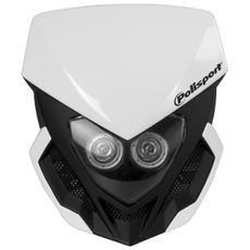 Maska se světlem POLISPORT LOOKOS STANDARD s LED světlem (maska baterie) bílá/černá
