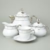 Čajová souprava pro 6 osob, Thun 1794, karlovarský porcelán, MENUET platina