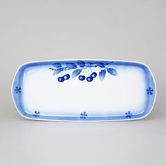 Podnos čtyřhranný 35 cm, Thun 1794, karlovarský porcelán, BLUE CHERRY