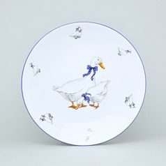 Coups husy, Talíř mělký 24 cm, Thun 1794, karlovarský porcelán