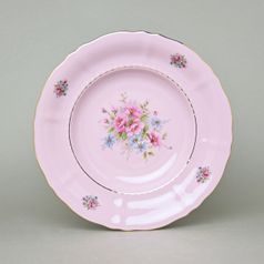 Talíř hluboký 23 cm, dekor 13, Leander, růžový porcelán