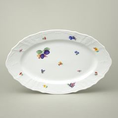 Mísa oválná 34 cm, Thun 1794, karlovarský porcelán, BERNADOTTE švestky a květy