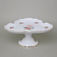 Mísa (podnos) 3-hr 27 cm na noze, Thun 1794, karlovarský porcelán, BERNADOTTE míšeňská růže