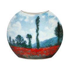 Váza plochá Tulipánová pole, 35 / 10,5 / 30 cm, porcelán, C. Monet, Geoebel