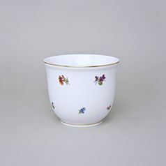 Květináč malý bez uch pr. 12,9; v. 10,9 cm, rakouská házenka, Český porcelán a.s.
