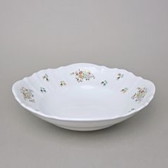Mísa kompotová 25 cm, Thun 1794, karlovarský porcelán, BERNADOTTE kytička se zlatem