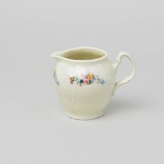 Mlékovka 180 ml, Thun 1794, karlovarský porcelán, BERNADOTTE ivory + kytičky