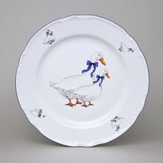 Constance husy, Talíř mělký 24 cm, Thun 1794, karlovarský porcelán