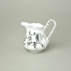 Mlékovka vysoká 0,16 l, zelený cibulák s platinou, Český porcelán a.s.