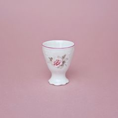 Růžová linka: Kališek na vejce na nožce, Thun 1794, karlovarský porcelán, BERNADOTTE růžičky