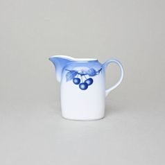 Mlékovka Cairo 0,25 l, Thun 1794, karlovarský porcelán, BLUE CHERRY