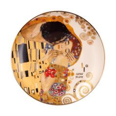 Talíř nástěnný Polibek, 21 cm, jemný kostní porcelán, G. Klimt, Goebel