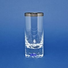 Sklenice na džus / vodu 240 ml, 14 cm, platinový pásek 9 mm, Milan Mottl