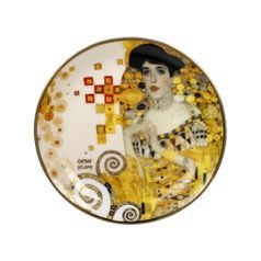 Talířek Adele Bloch-Bauer, 10 cm, jemný kostní porcelán, G. Klimt, Goebel