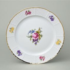 Talíř mělký 24 cm, Natálie růže, Thun 1794, karlovarský porcelán