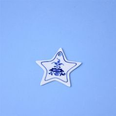 Vánoční ozdoba - hvězda plochá 7,3 cm, cibulák, Originální z Dubí