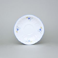 Podšálek 16 cm, Thun 1794, karlovarský porcelán, BERNADOTTE pomněnka