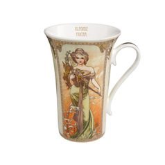 Hrnek Jaro / Léto 1900, 13 / 10 / 15 cm, porcelán, A. Mucha, Goebel