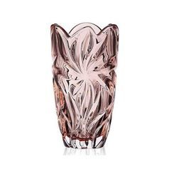 Skleněná váza Flora Pink, 28 cm, Aurum Crystal