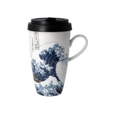 Hrnek to go 0,5 l, Fine Bone China, Velká vlna, K. Hokusai, Goebel Artis Orbis