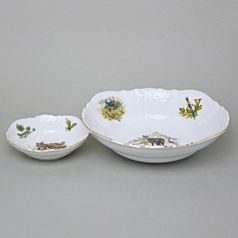 Kompotová souprava pro 6 osob, Thun 1794, karlovarský porcelán, BERNADOTTE myslivecká