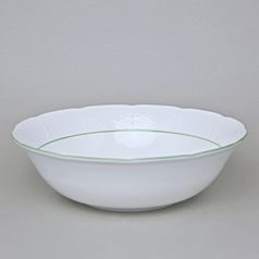 7047703: Mísa 24 cm, Thun 1794, karlovarský porcelán, NATÁLIE sv. zelená linka