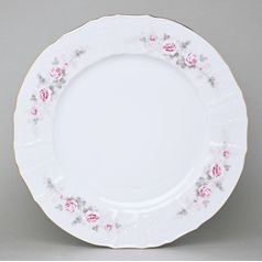 Zlatá linka: Mísa mělká kulatá 30 cm (velký talíř), Thun 1794, karlovarský porcelán, BERNADOTTE