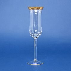 Flétna sekt / šampaňské 170 ml, zlatý pásek, 23 cm, Milan Mottl