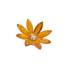 Skleněný květ - oranžový, magnetka, 4,5 x 1,5 cm, Křišťálové dárky a dekorace PRECIOSA