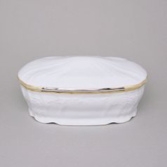 Dóza na cukrovinky 2,1 l, Thun 1794, karlovarský porcelán, BERNADOTTE zlatá linka