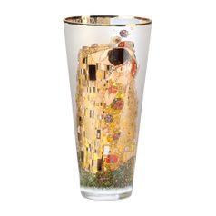 Váza Polibek, 15 / 15 / 30 cm, sklo, G. Klimt, Goebel