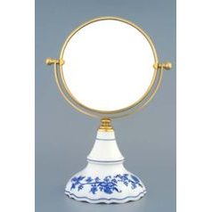 Zrcadlo kulaté otočné ve zlatém rámu, průměr 22 cm, Cibulák, originální z Dubí