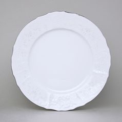 Talíř mělký 25 cm Thun 1794, karlovarský porcelán, BERNADOTTE mráz, platinová linka