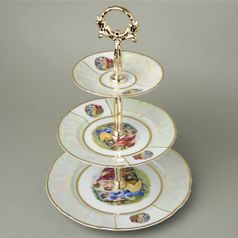 Tři Grácie: Etažer 34 cm, Thun 1794, karlovarský porcelán, BERNADOTTE