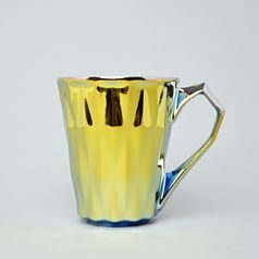 Hrnek Diamond Yellow Titan, žlutá a platina, 250 ml, porcelán Goldfinger