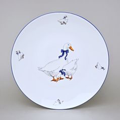 Coups husy, Talíř mělký 26 cm, Thun 1794, karlovarský porcelán