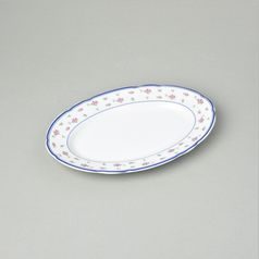 Miska oválná mělká 24 cm přílohová, Thun 1794, karlovarský porcelán, ROSE 80283