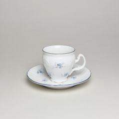 Šálek a podšálek Espresso 75 ml / 12 cm, Thun 1794, karlovarský porcelán, BERNADOTTE kytička