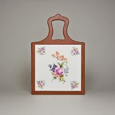 Board decorative wall 21,5 x 12,5 cm, Meissen Rose