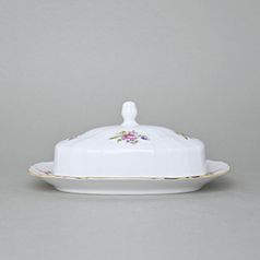 Máslenka 250 g, Thun 1794, karlovarský porcelán, BERNADOTTE míšeňská růže