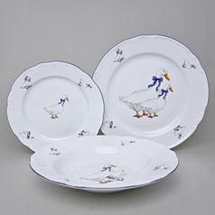 Constance husy, Talířová sada pro 6 osob, Thun 1794, karlovarský porcelán