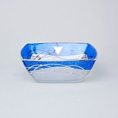 Studio Miracle: Miska modrá - cín, 16 cm, ruční dekorace Vlasta Voborníková