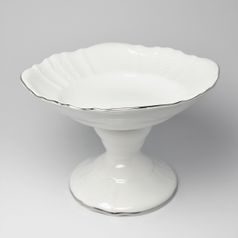 Mísa 25 cm na noze, Thun 1794, karlovarský porcelán, BERNADOTTE platina