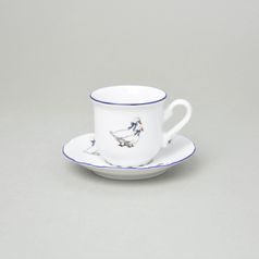 Šálek espresso 80 ml + podšálek 110 mm, Constance, husy, Thun 1794, karlovarský porcelán